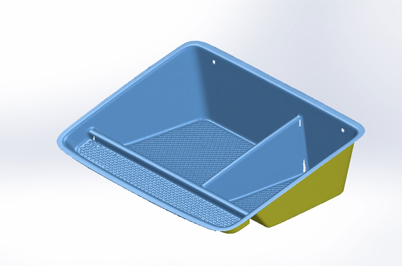 3D scan data from a VW Caddy tray.