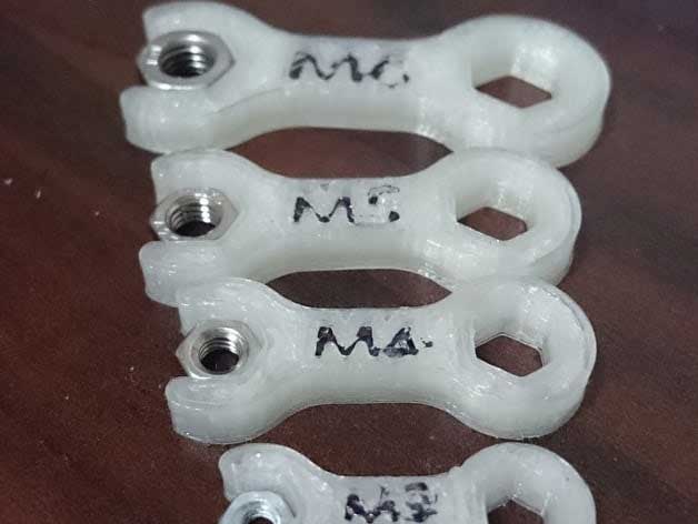 3D printed wrench set