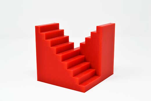 FDM 3d printed red staircase