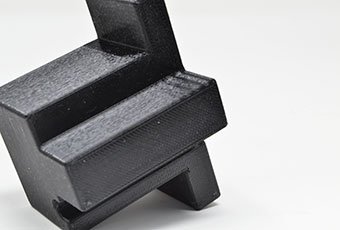 Black 3D printed FDM part