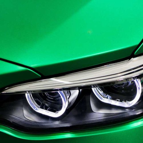 sleek, modern car headlight