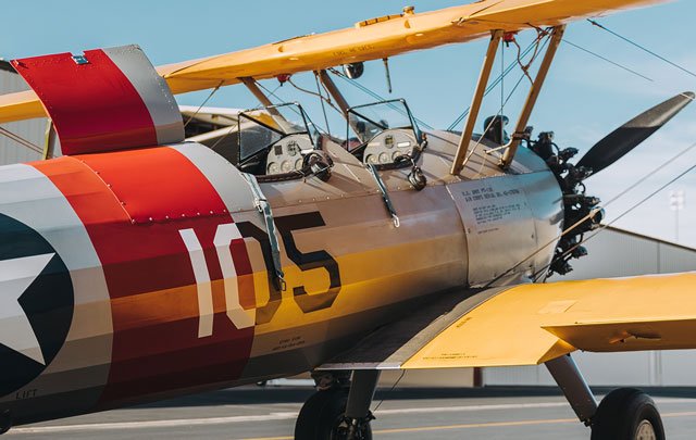 a classic biplane with new parts