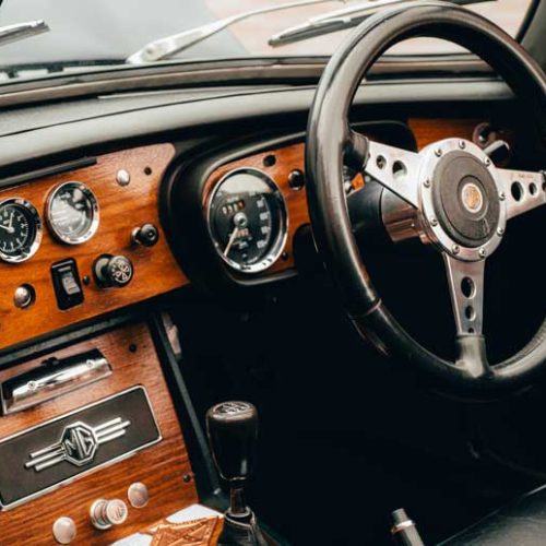 wood-style car interior