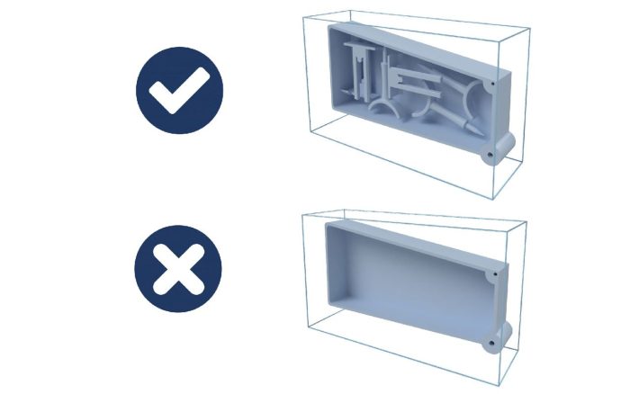 example of nesting models to reduce SLS production costs