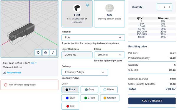 Outsource your 3D printing