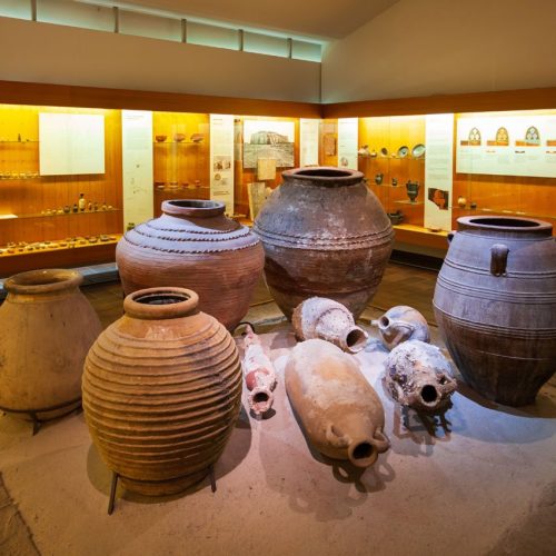 selection of ancient pottery