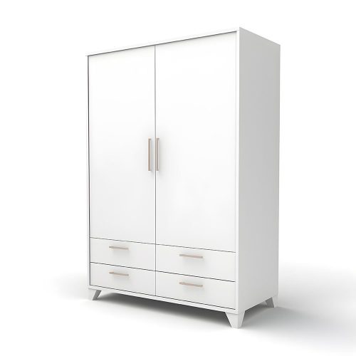 White wardrobe on white background